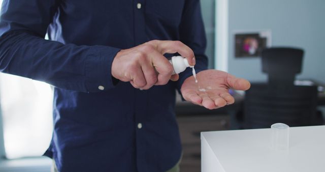 Person Applying Hand Sanitizer for Hygiene Protection - Download Free Stock Images Pikwizard.com