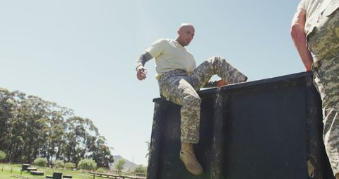 Soldier Training on Boot Camp Obstacle Course Outdoors - Download Free Stock Images Pikwizard.com