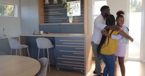 Family reunion joyful welcome home