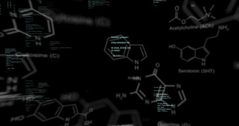 abstract molecular structures and data processing interface - Download Free Stock Images Pikwizard.com