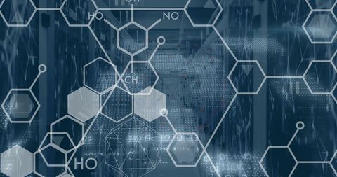 Digital Data Processing on Computer Servers with Molecular Structures - Download Free Stock Images Pikwizard.com