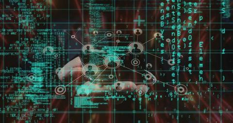 Person Analyzing Network Security in a Digital Environment