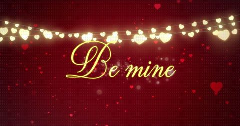 Romantic Valentine's Day With Light Strings and Heart Decor