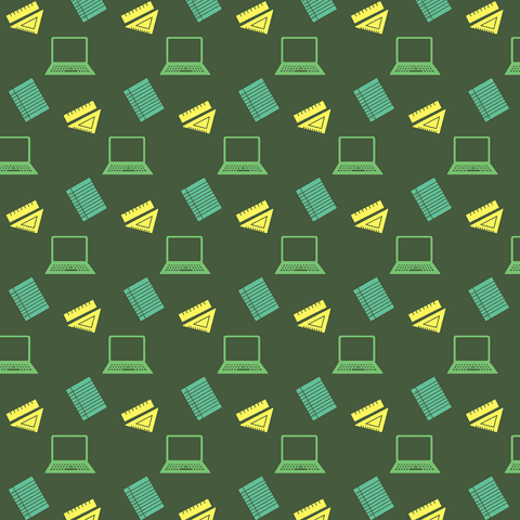 seamless pattern with laptops and rulers on transparent background - Download Free Stock Videos Pikwizard.com
