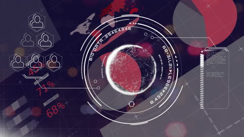 Futuristic Digital Globe With Data Analytics and Traffic