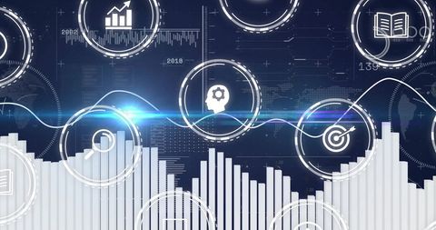 Digital Business Analytics with Financial Charts and Data - Download Free Stock Images Pikwizard.com