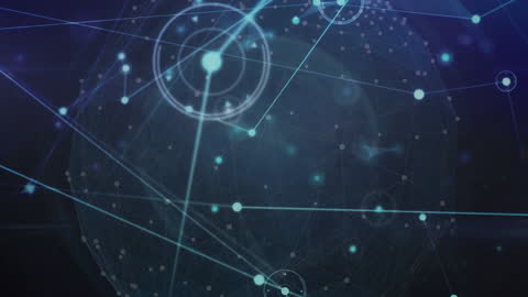 Futuristic Global Connections Network with Digital Interface