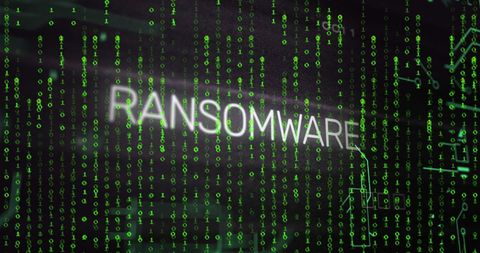 Ransomware Cyber Threat Over Binary Code and Circuits - Download Free Stock Images Pikwizard.com