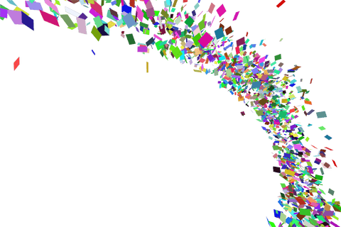 colorful abstract confetti wave on transparent background - Download Free Stock Videos Pikwizard.com