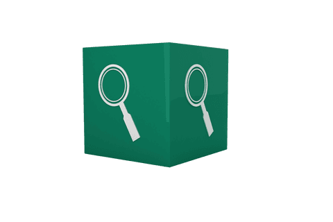Glossy Green Cube with Magnifying Glass Symbol on Transparent Background - Download Free Stock Videos Pikwizard.com