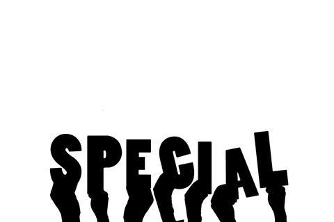Hands with special text on transparent background