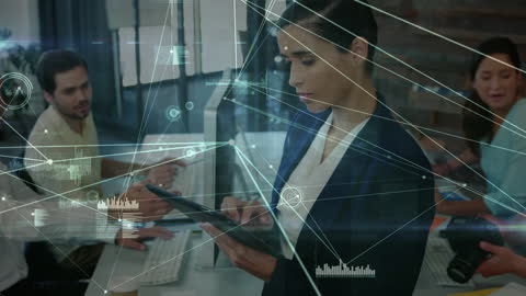 Digital Connectivity in Modern Office Setting