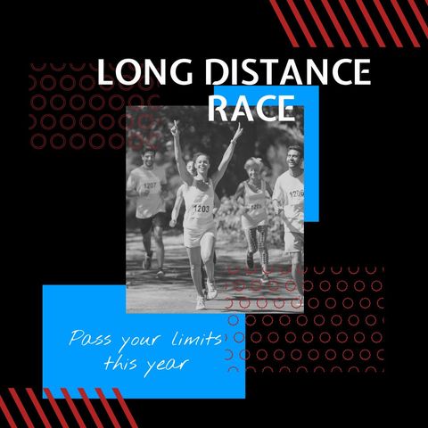 Motivational long distance race poster design