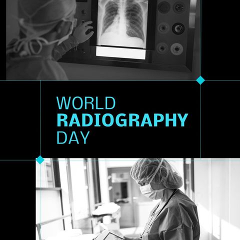 World radiography day celebration featuring diverse radiologists
