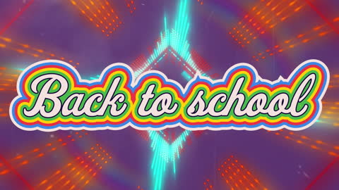 Colorful Back to School Digital Animation Education Concept
