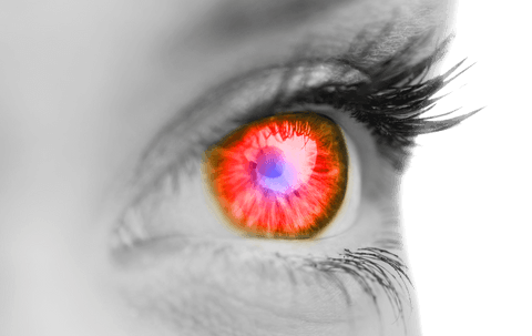 Colorful eye design on transparent background symbolizing clarity