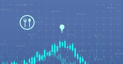 Digital Interface with Data Analysis Graphics on Blue Background - Download Free Stock Images Pikwizard.com