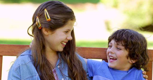 Smiling Siblings Enjoying Quality Time Together - Download Free Stock Images Pikwizard.com