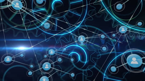 Abstract Network Connections Digital Animation