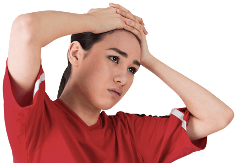 Disappointed Fan in Red Jersey with Transparent Background - Download Free Stock Videos Pikwizard.com