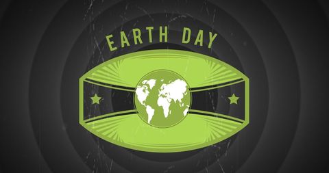 Earth Day Concept with Globe on Abstract Background