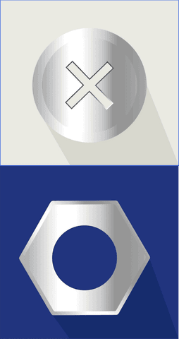 transparent two-panel industrial screws illustration in minimalist style - Download Free Stock Videos Pikwizard.com