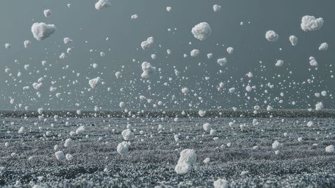 Floating Spheres in Ethereal Landscape