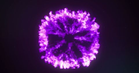 Abstract purple light explosion on black background