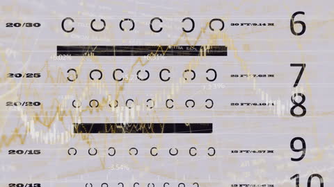 Conceptual Animation Overlaying Number and Data Visuals