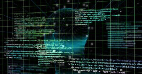 Digital Head and Data Processing on Futuristic Interface - Download Free Stock Images Pikwizard.com