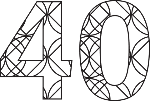 Abstract Patterned 40 Number Design on Transparent Background - Download Free Stock Videos Pikwizard.com
