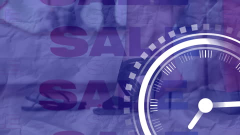 Dynamic Countdown on Sale Background with Moving Texts