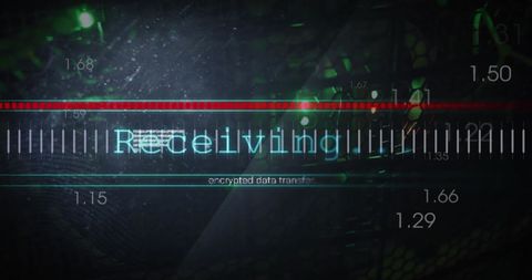 encrypted data transfer in digital interface display - Download Free Stock Images Pikwizard.com