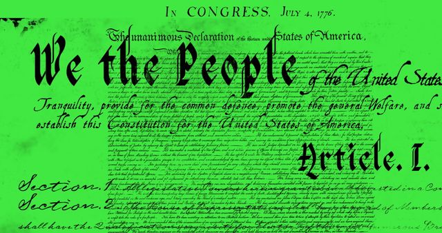 US Constitution Text Animation against Green Background - Download Free Stock Images Pikwizard.com