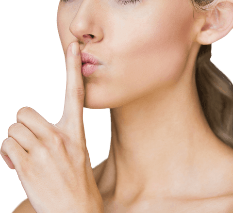 transparent woman making silent gesture with finger on lips - Download Free Stock Videos Pikwizard.com