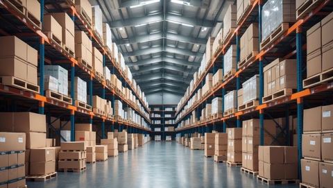 Efficient Warehouse Interior Supporting Modern Supply Chains - Download Free Stock Images Pikwizard.com