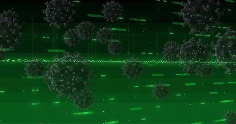 Futuristic Visualization of Virus with Data Interface