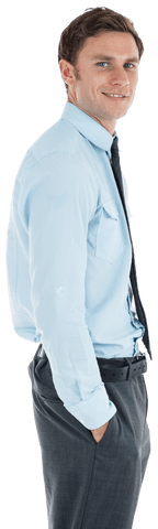 Confident Smiling Businessman on White Background