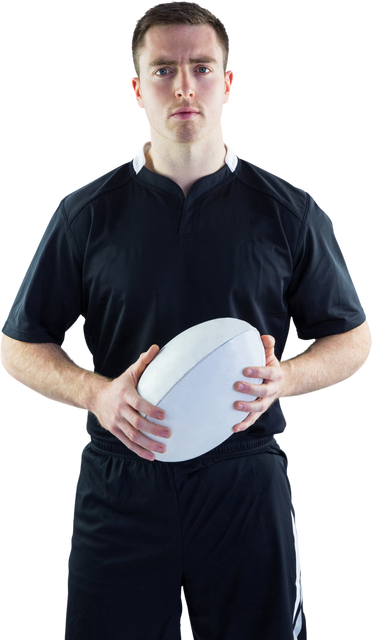 Rugby Player Holding Rugby Ball on Transparent Background For Easy Editing - Download Free Stock Videos Pikwizard.com