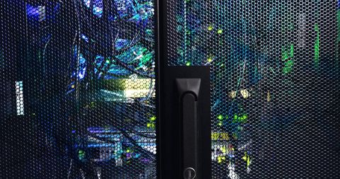 Vibrant Digital Interface in Secure Server Room - Download Free Stock Images Pikwizard.com