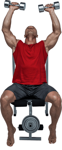 transparent male fitness enthusiast lifting dumbbells on bench - Download Free Stock Videos Pikwizard.com