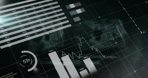 Futuristic Data Processing with Mathematical Equations and Graphs - Download Free Stock Images Pikwizard.com