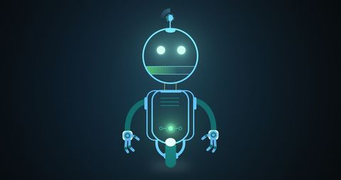 Artificial Intelligence Chatbot with Futuristic Design on Black Background - Download Free Stock Images Pikwizard.com