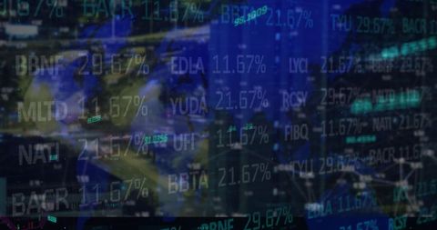Financial Data Overlaid on Cityscape at Night: Global Economy Concept - Download Free Stock Images Pikwizard.com