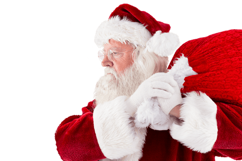 Transparent Santa Claus Carrying Red Sack Over Shoulder - Download Free Stock Videos Pikwizard.com