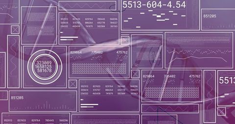 Futuristic Data Interface with DNA Strand Overlay