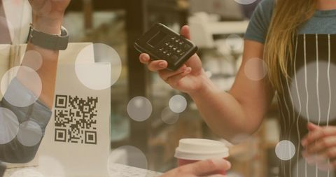 Modern payment technology using smartwatch in retail store