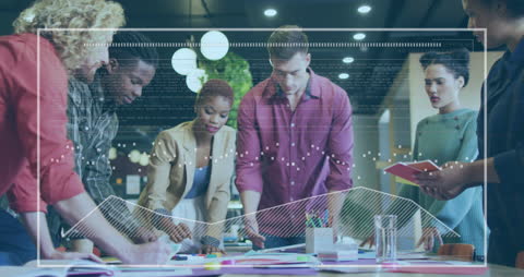 Diverse Business Team Collaborating with Financial Technology