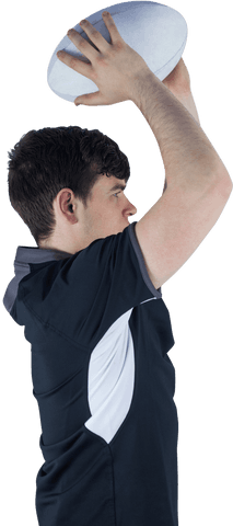 transparent rugby player throwing ball from profile view - Download Free Stock Videos Pikwizard.com