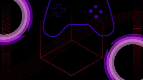 Futuristic Gaming Interface with Geometric Elements